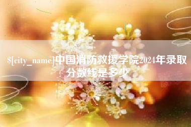 天门中国消防救援学院2024年录取分数线是多少