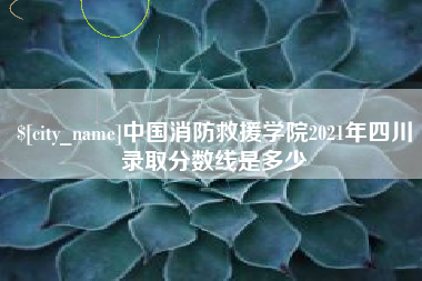 天门中国消防救援学院2021年四川录取分数线是多少