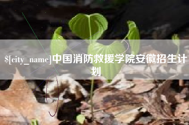 天门中国消防救援学院安徽招生计划