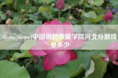 天门中国消防救援学院河北分数线是多少