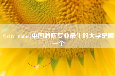 天门中国消防专业最牛的大学是哪一个