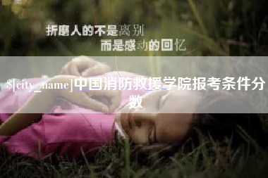 天门中国消防救援学院报考条件分数