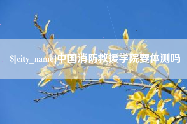 天门中国消防救援学院要体测吗