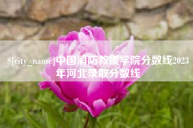 天门中国消防救援学院分数线2023年河北录取分数线