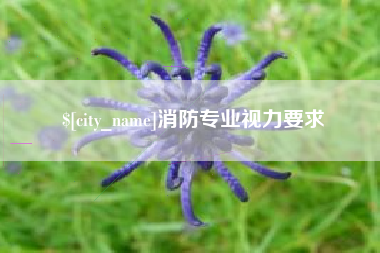 天门消防专业视力要求
