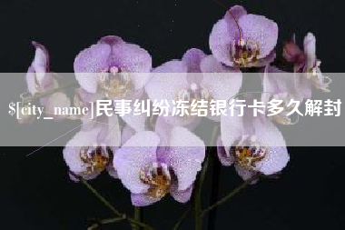 天门民事纠纷冻结银行卡多久解封