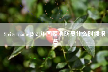 天门2021年国家消防员什么时候报名
