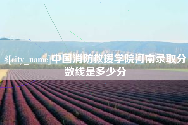 天门中国消防救援学院河南录取分数线是多少分