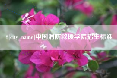 天门中国消防救援学院招生标准