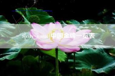 天门中国金牌一览表