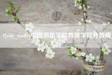 天门中国消防学院救援学院分数线